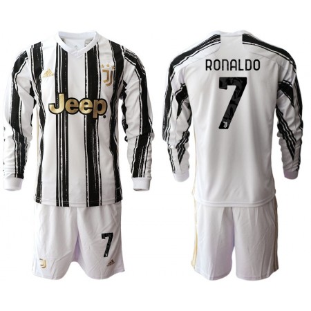 Juventus Cristiano Ronaldo 7 Kind Thuistenue 2020-21 L/S